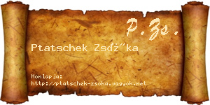 Ptatschek Zsóka névjegykártya